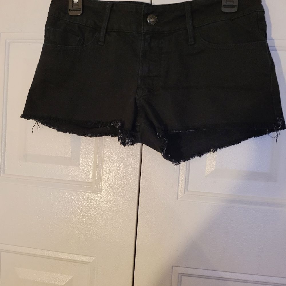 𝅺COPY - Black Orchid cut off Jean shorts Stretch Women's black jeans